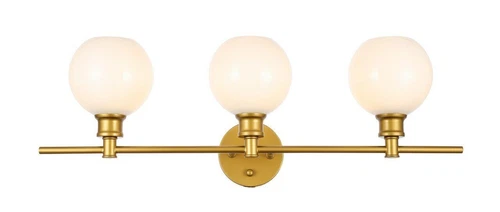 Wall Sconce Frosted Glass Shades Bathroom Dining Room Vanity Light Fixture 28" - Picture 3 of 11