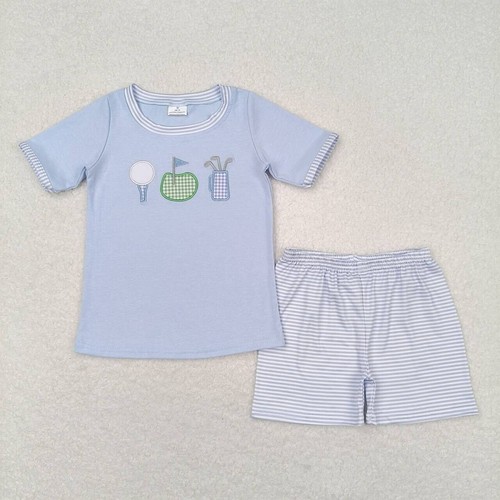 A Hole in One Sister Brother Sibling Embroidery Summer Clothes Set - Picture 7 of 9