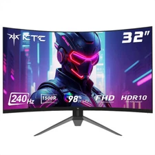 KTC H32S17F 32" Curved Gaming Monitor HVA 1500R with Adaptive Sync 240Hz IPS FHD