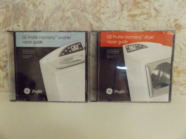 GE Profile Harmony Washer & Dryer Service and Repair Manual Book on CD