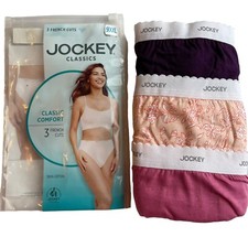 Jockey Womens size 10 3XL French Cut Underwear Classics Cotton 3 Pack NWT