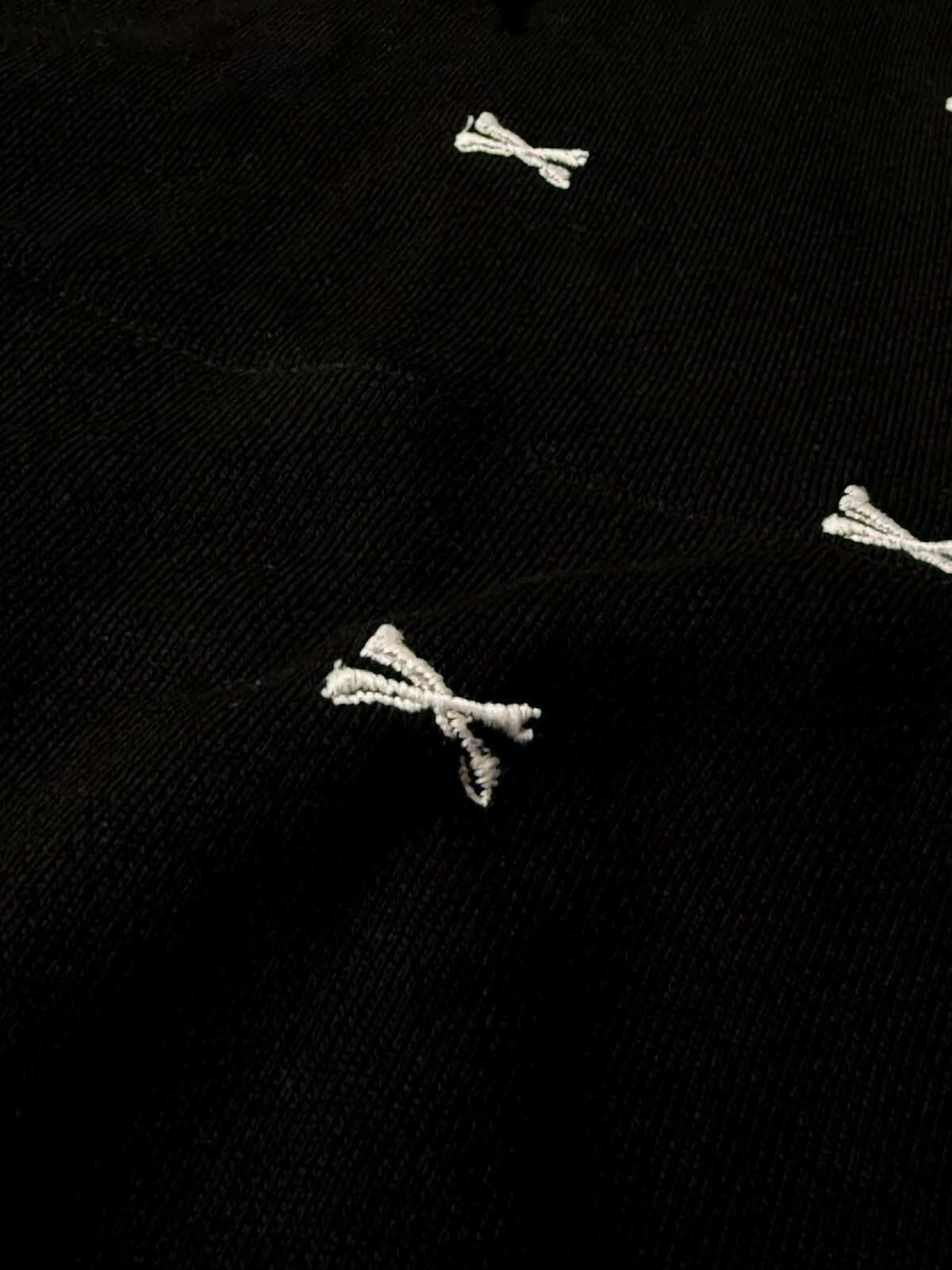 ACNE STUDIOS Felpa con cappuccio WTAPS Acne Bones nera taglia 2 (M) ricamata giapponese