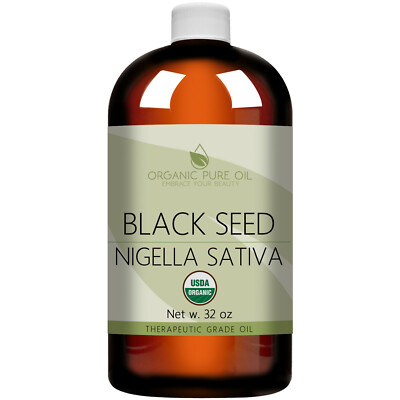 Black seed oil organic 100% pure unrefined raw cold pressed cumin nigella sativa