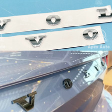 For Volvo Rear Trunk Lid Letter Badge Nameplate Emblem Sport Gloss Chrome