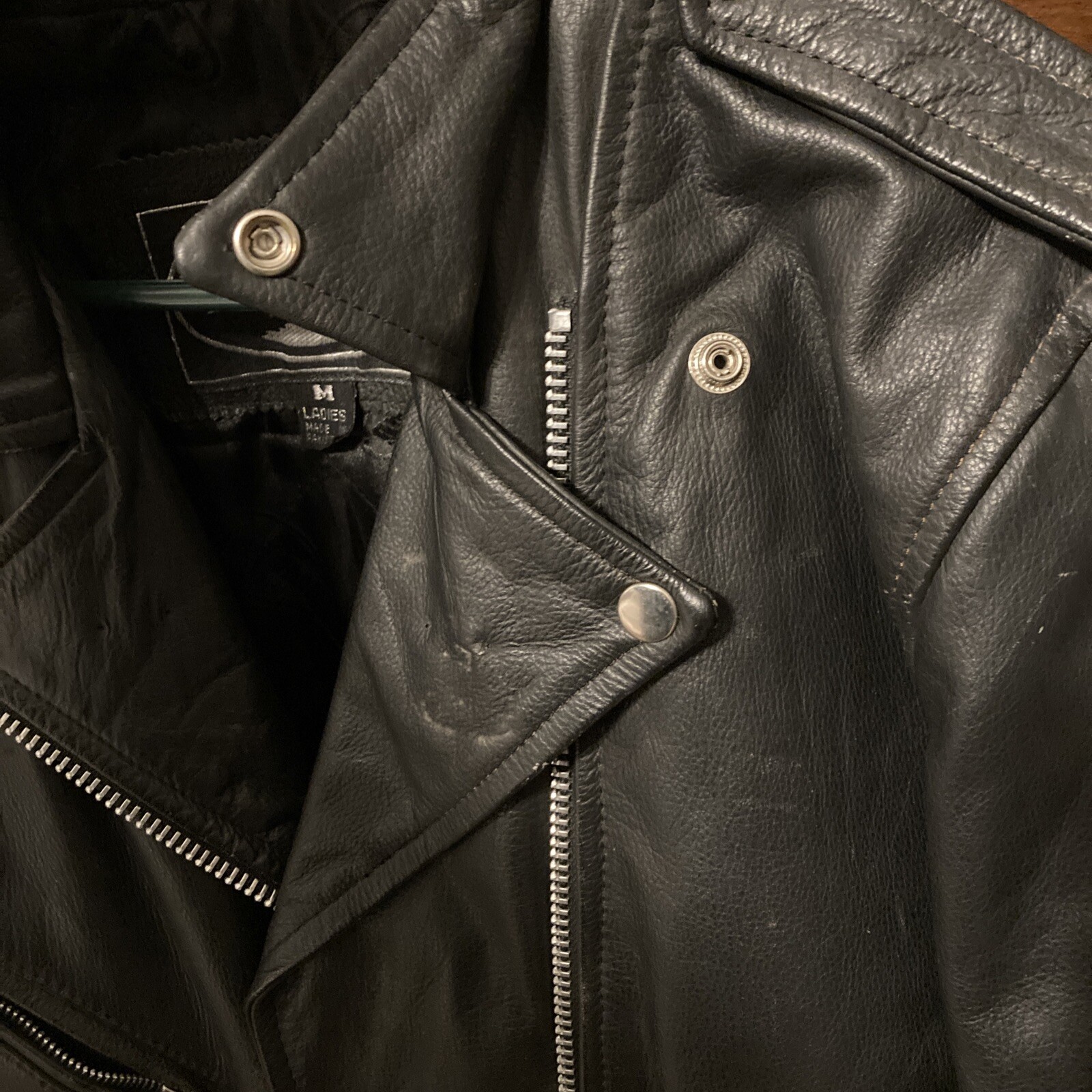 Vintage River Road Harley Davidson Black Leather Jacket Woman&rsquo;s Sz Medium.