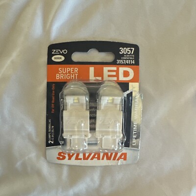 Sylvania 3057LED-BP2 Zevo 6000K LED Back Up Light Lamp Light Bulbs #3057 12.8V