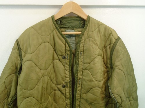 Chaqueta de Campo Militar de EE. UU. M65 M-65 Abrigo Clima Frío Delineador Verde Pequeña 1986 147-C - Imagen 2 de 12