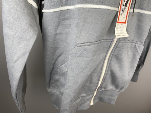 Vintage Hoodie Full Zip 70s Deadstock Jaclar NWT Gray/Black Acrylic Rare - Picture 4 of 11