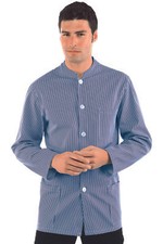 GIACCA CAMERIERE COREANA FACCHINO D'ALBERGO RIGA BIANCO BLU