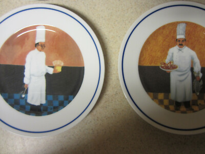 SET 6 DIFFERENT Williams Sonoma Chef Series Salad Plate Guy Buffet