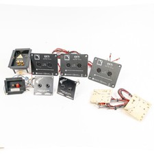 Lot of 7 Connection Plates for Speakers and Amplifiers - Speakon, 1/4”, Banana