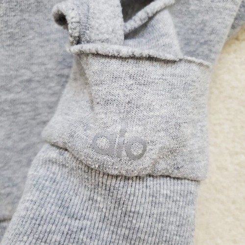 Alo Yoga Slay Long Sleeve Gray Hoodie Sweatshirt szS - Picture 6 of 16