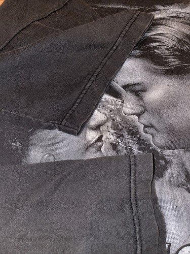 Vintage 90s Leonardo Dicaprio Titanic Rap Tee Style T Shirt Movie Promo Medium - Picture 7 of 8