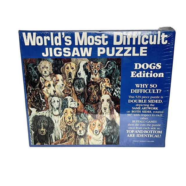 World's Most Difficult Puzzle Dogs Double Sided 529 PC Buffalo Games