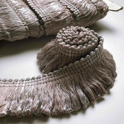 Off White High Quality Decorative Brush Fringe Trim by the yard - Picture 2 of 3