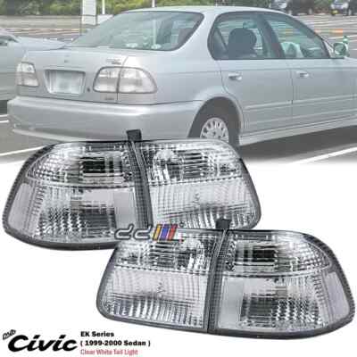 JDM All CLEAR 4pc Rear Lamp Tail Light For 1999-2000 Honda Civic