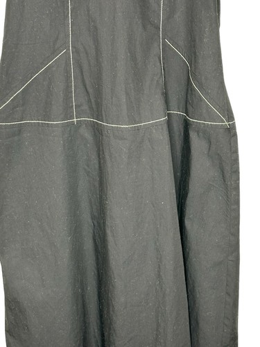 NWT Madewell Womens Puff Sleeve Drop Waist Midi Dress 00 100% Cotton Black - Picture 8 of 15