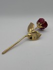 Valentines Day Real Rose Dipped & Preserved In 24 Karat Gold