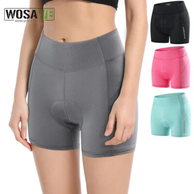 WOSAWE Damen Radlerhose 3D Gel Polsterung Atmungsaktive Radlerhose Bike Slip