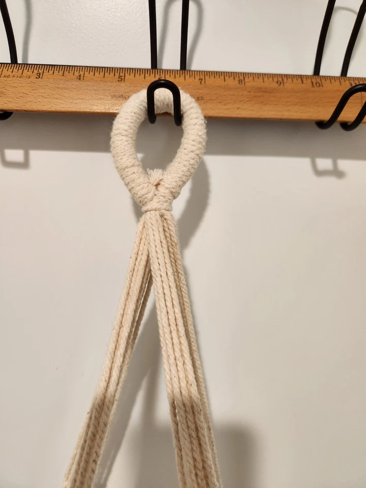 Adorable Silla Columpio Boho Hecha a Mano Algodón Orgánico Macramé Bebé Niño Natural Foto 4 de 4