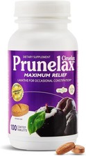 Prunelax Ciruelax Laxative Tablets Natural Senna 100ct Vegan Gluten-Free Relief