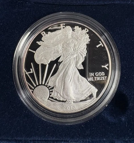 2012-United States-Proof American Silver Eagle-U.S Mint- 1 Ozt .999 Fine Silver