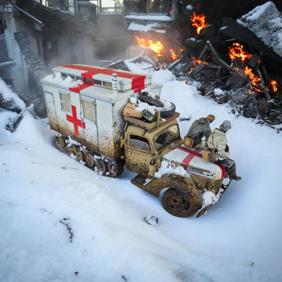 1:35 MAULTIER Germania ww2 montato e dipinto a mano - Immagine 4 di 4