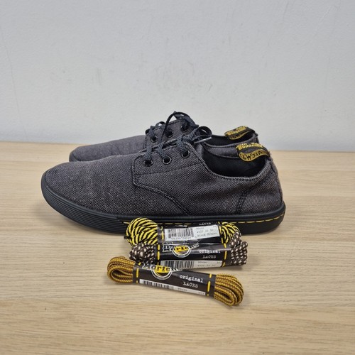 Scarpe da ginnastica Dr Martens Pressler Santanita décolleté blu navy denim tela UK 6 EU 39 - Foto 1 di 12