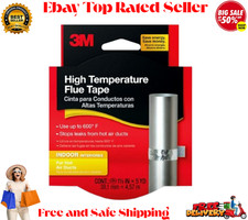 3M High Temperature Flue Tape, High Heat Sealing Tape up to 600 Degrees, 1.5' in