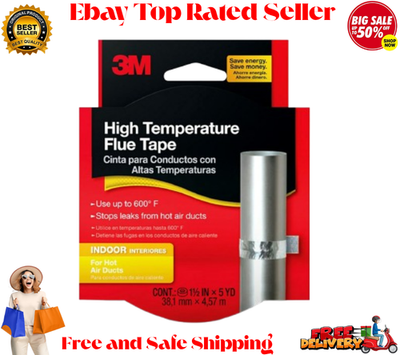 #ad 3M High Temperature Flue Tape High Heat Sealing Tape up to 600 Degrees 1.5#x27; in $26.99