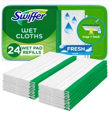 24 Count Swiffer Sweeper Wet Pad Refills Open Window Fresh