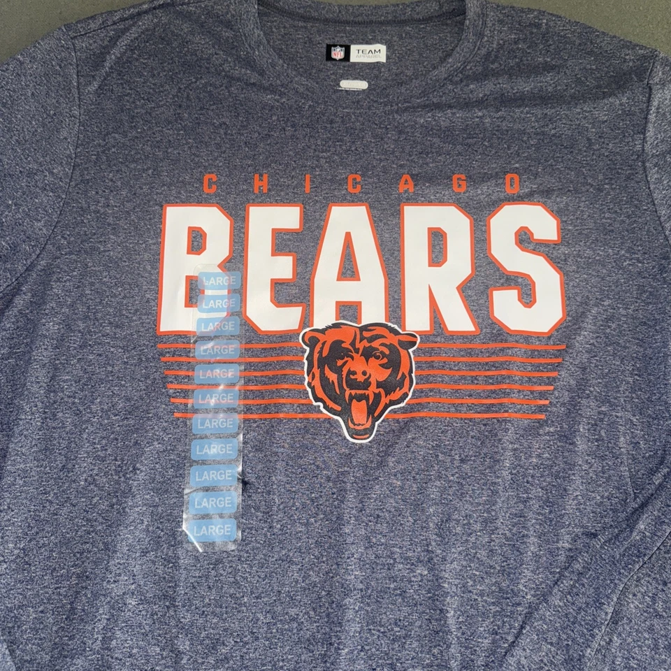 Camiseta masculina manga longa NFL Chicago Bears tamanho GG nova com etiquetas 100% leve - Imagem 2 de 4