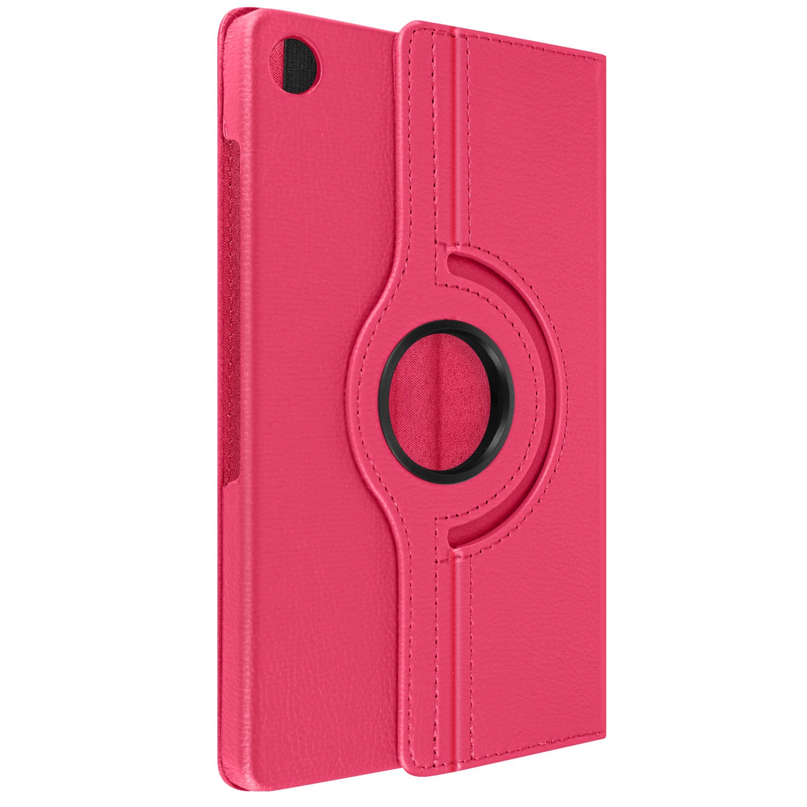 Étui folio pour Samsung Galaxy Tab A9 Plus avec support rotatif rose