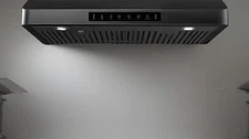 VIKIO 30 in. 600 CFM Ducted Under Cabinet Range Hood in Black Stainless Steel