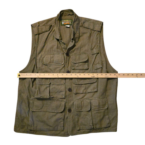 Vintage Ozark Wilderness Outditters XL 100% Cotton Vest Pockets Outdoor Hunting - Picture 6 of 7