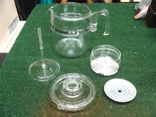 Pyrex Vintage Flameware 9 Cup Glass Coffee Percolator 7759 Complete Very Clean