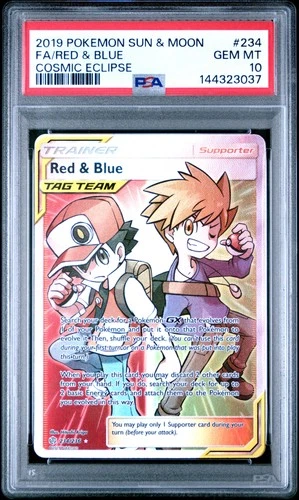 2019 RED & BLUE 234/236 COSMIC ECLIPSE POKEMON PSA 10