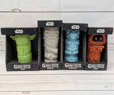 4 tazas de cerámica Star Wars Geeki Tiki imperfecciones jardineras decorativas Yoda Wampa
