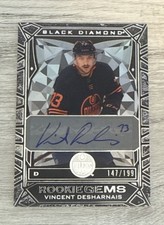 2023-24 Black Diamond Rookie Gems Auto RG-VD Vincent Desharnais 147/199 Oilers