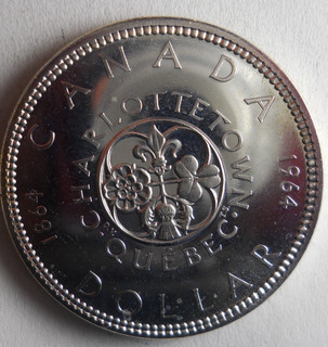 1964 CANADA DOLLAR AU/UNC Great Large Silver Coin Lot #B12