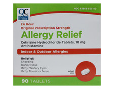 Quality Choice Allergy Relief Cetirizine HCl 10 mg Antihistamine 90 tabs