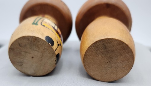 Vintage Wood Salt and Pepper Shakers Mexico Mariachi Men Sombrero Display Only - Picture 16 of 18