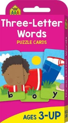 School Zone: Three-Letter Words Puzzle Cards (Reading) (Flash Cards)