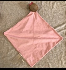 CARTERS JUST ONE YOU PINK WHITE POLKA DOT CIRCLE BALLET MONKEY Lovey BLANKET