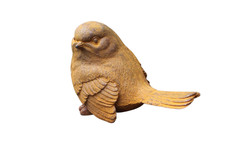 Gartenfigur Vogel links schauend Dekofigur Rostdeko Gartendeko Vögel Landhaus