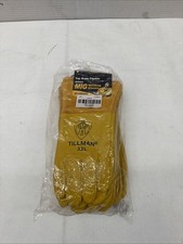 Tillman 32 Top Grain Pigskin MIG Welding Gloves, Unlined with 4" Cuff, Large 6PK