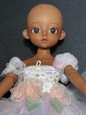 AA BJD DORIS DOLL Ball-Jointed Doll 11.5 Inches Tall Brown Eyes Tutu Dress Rare
