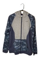 Champion Fleece C9 Full Zip Front Hoodie BoysXL 16-18 Grey/Blue Camouflage/NWOT