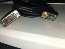 6FT DVI-I, DUAL LINK, MALE TO VGA MALE HD15 CABLE ADAPTER BLK WITH EMI FILTERS