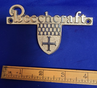 1967 Beechcraft Musketeer A23A Oem Beechcraft Emblem 130071